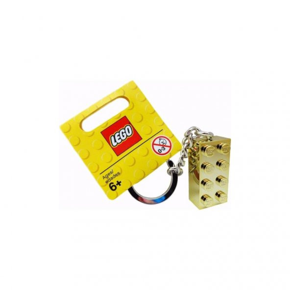 LEGO Brick 850808 Gold 2 x 4 Stud Key Chain