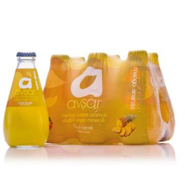 Avşar Mango & Ananas Aromalı Maden Suyu 6x200 ml