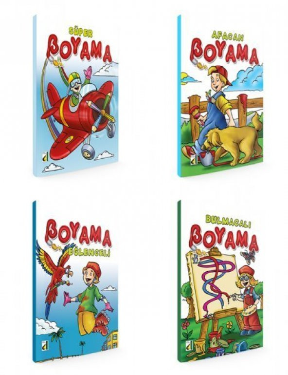Okul Öncesi ve 1. Sınıf Boyama Seti 4 Kitap