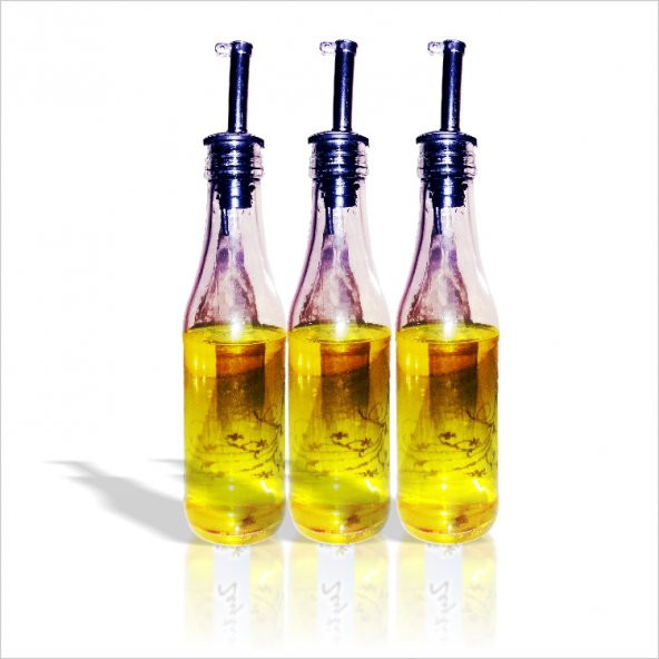 Üçlü Paşabahçe Cam Şişe Paslanmaz Çelik Cooker Contalı Kapaklı Yağlık Sirkelik Sosluk İkram Seti - 2