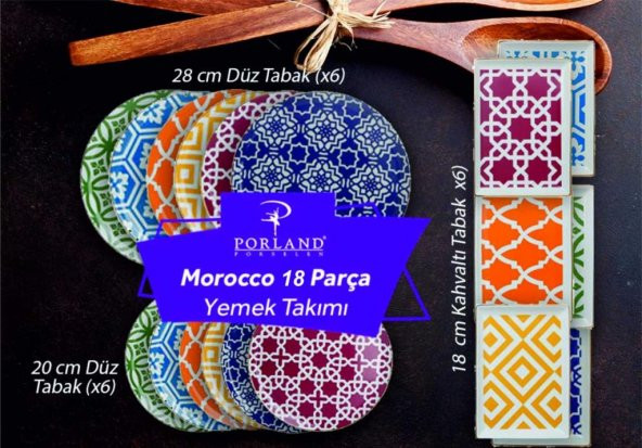 PORLAND MOROCCO 18 PARÇA YEMEK TAKIMI - 2