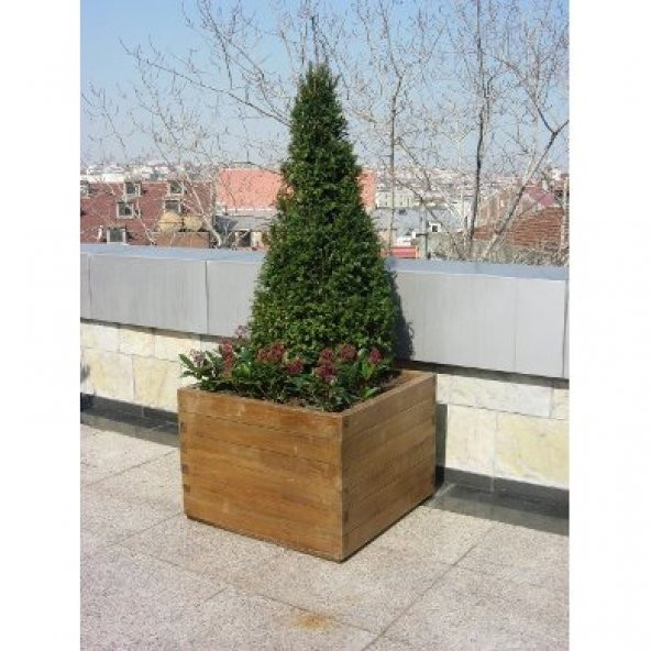 Ahşap Saksı 50x50x40cm - 2