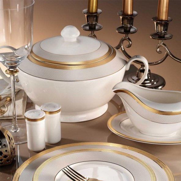 Kütahya Porselen Bone 84 Parça 25142 Desenli Yemek Takımı - 3