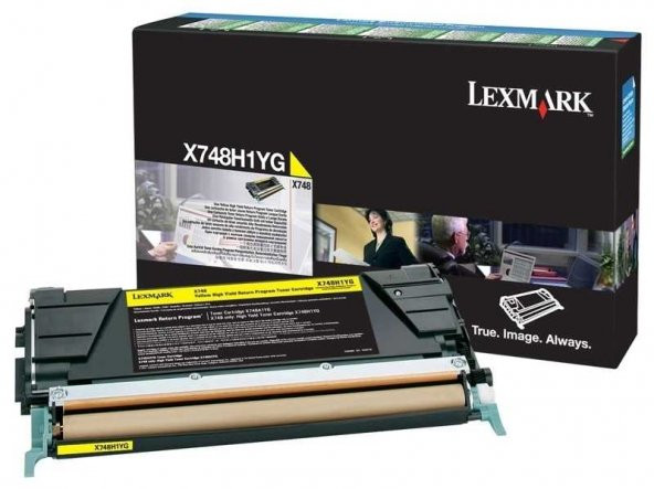 Lexmark X748-X748H1YG Sarı Orjinal Toner Yüksek Kapasiteli