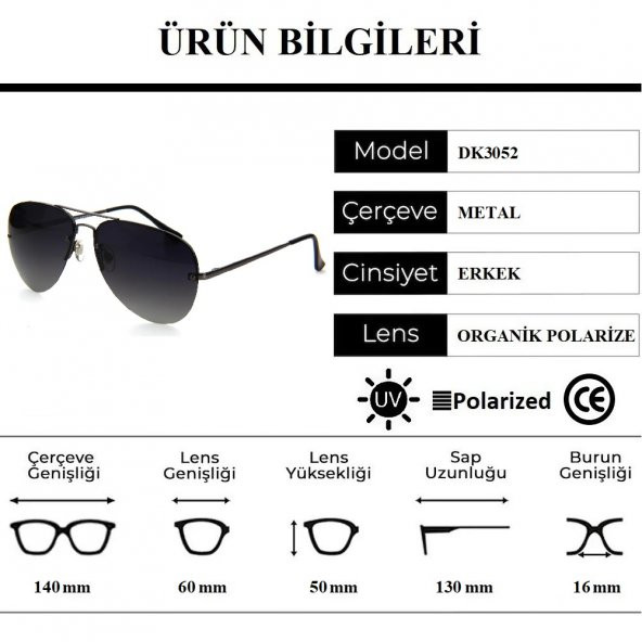 Daniel Klein DK3052 Damla Model Polarize Erkek Güneş Gözlüğü - 5