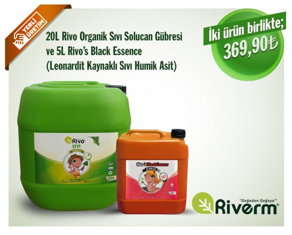 Riverm 20 L Rivo Sıvı Solucan Gübresi 5L Rivos Ranch Sıvı Black