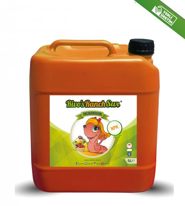 Riverm 5L Rivos Ranch NPK 1L Rivo Sıvı Solucan Gübresi - 4