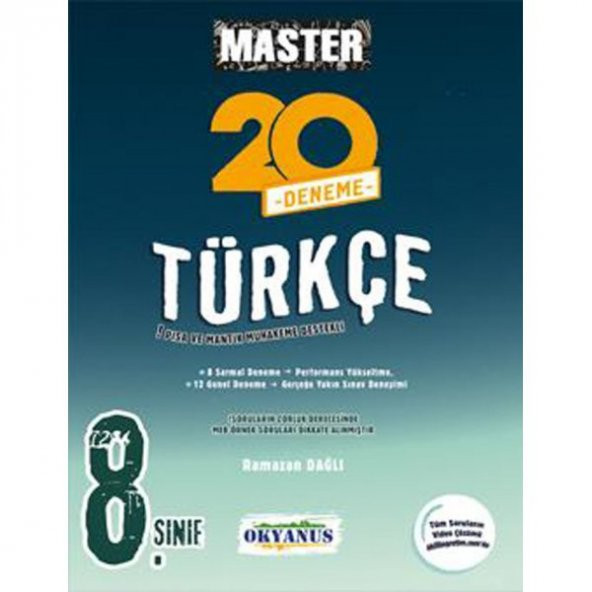 8. Sınıf Master 20 Türkçe Denemesi Okyanus Yayınları