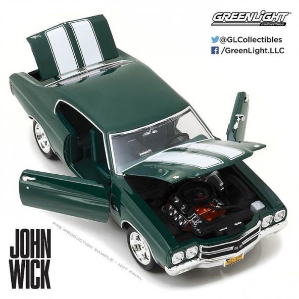 Greenlight 1970 Chev. Chevelle SS John Wick 1:18 - 10