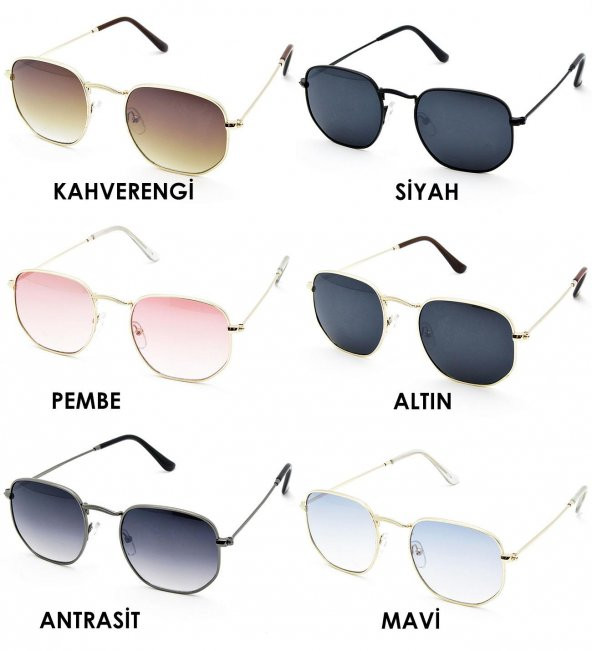 Extoll Beşgen Kadın Güneş Gözlüğü Unisex Gözlük ex612 - 2