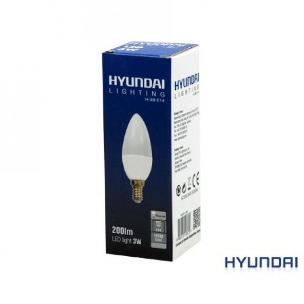 HYUNDAI H-3B-E14 3W LED AMPUL BEYAZ