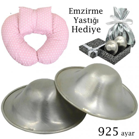 Gümüş Göğüs Ucu Koruyucu 925 Ayar Kapak Kapakları Emzirme Yastığı - 3