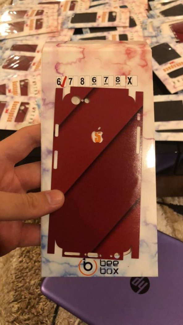 3M Bordo Kırmızı iPhone 7 Sticker Kaplama - 4