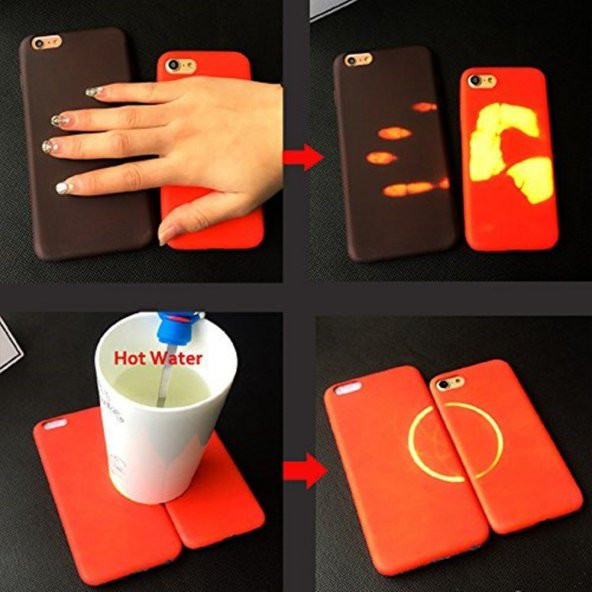 Apple iPhone 6 6S Isıya Göre Renk Değiştiren Silikon Kılıf Parmak - 4