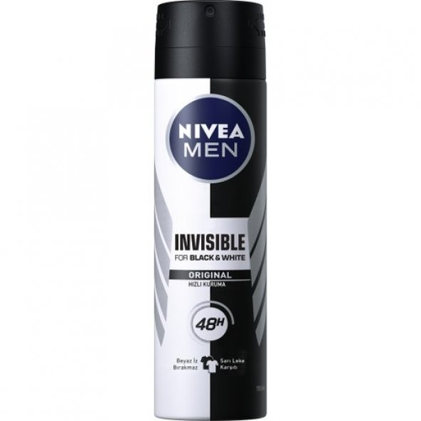 Nivea İnvisible Black&Whıte Power Sprey Deodorant 150Ml Erkek