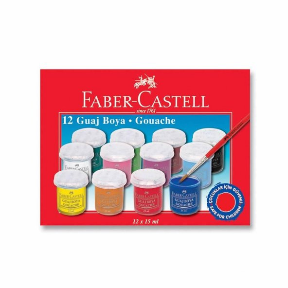 FABER GUAJ BOYA 12 RENK SISE (5170160401) ürün görseli