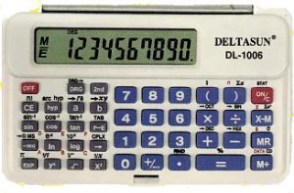 Deltasun Fonksiyonlu Kapaklı Hesap Makinası  DL-1006