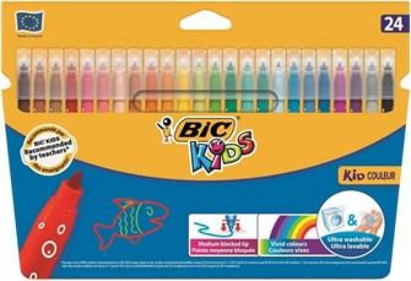 BIC KIDS KECELI KALEM COULEUR 24 RENK (841800) - Resim 2