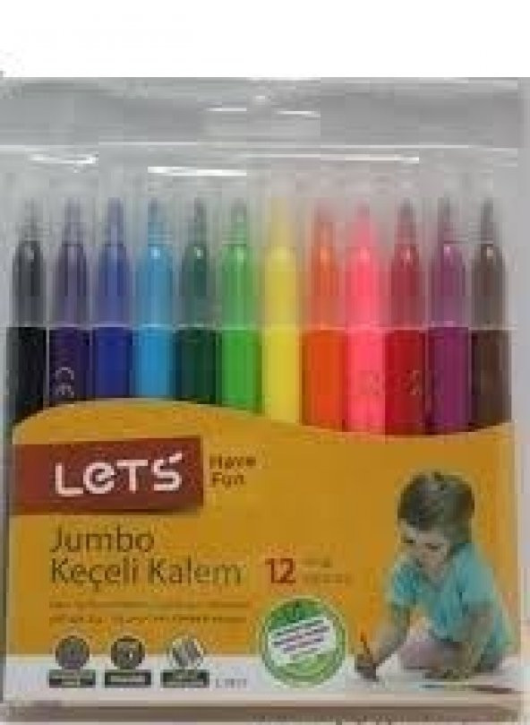 LETS KECELI KALEM JUMBO 12 RENK (L-7012) - 2