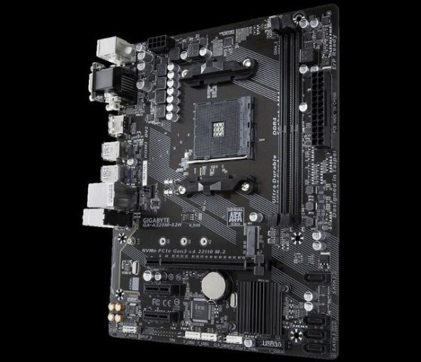 Gigabyte GA-A320M-S2H AMD A320 AM4 DDR4 3200MHz DVI/HDMI Anakart - 2