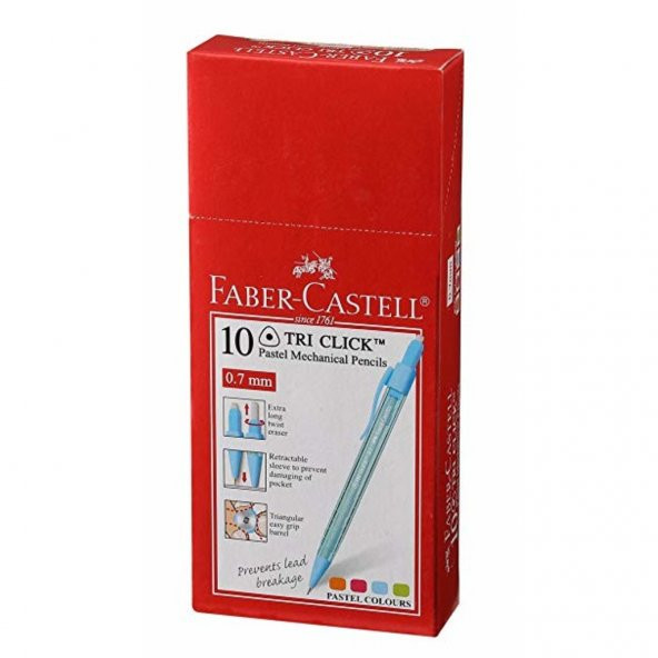 Faber Castell Tri Click Verstail 0.7 mm Kalem 10'lu