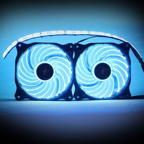 Dark DKCKRGB01 Ultra Bright RGB Multi LED Fan ve Şerit Kit (2x120 - 3