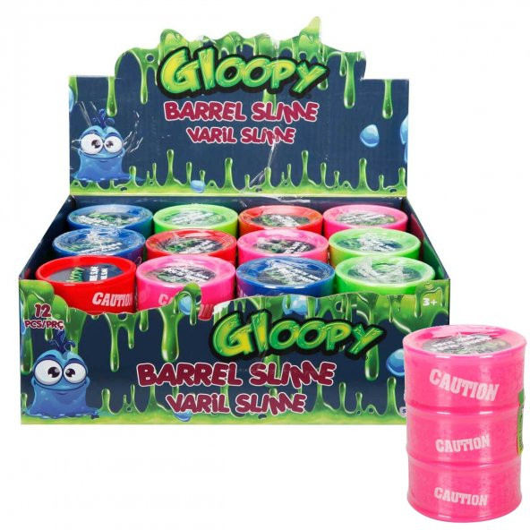 Sunman Gloopy Slime Barrel Varil Slime Jöle 4 Renk +3 Yaş