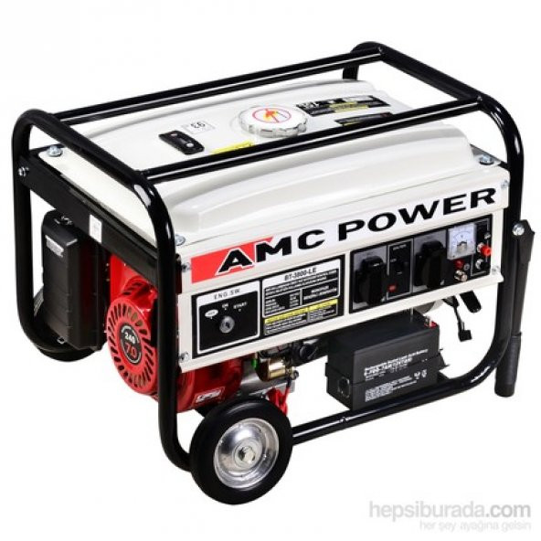 AMC Power BT3800 LE Benzinli Jeneratör 3,5 Kva Marşlı İpli Teker
