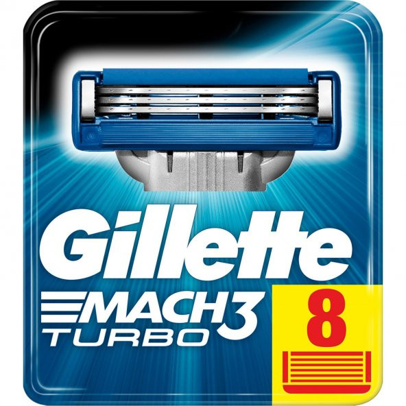 Gillette Mach 3 Turbo Yedek Tıraş Bıçağı 8li Karton Paket