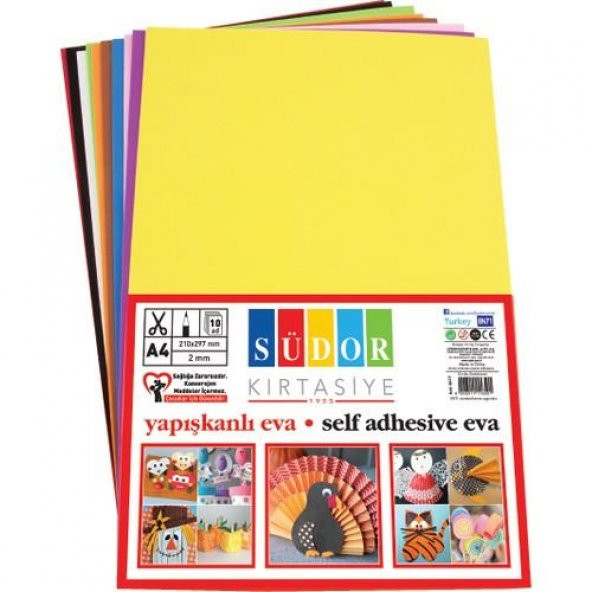 SUDOR 20x30 2mm YAPISKANLI EVA 10 RENK (SK17) - 2