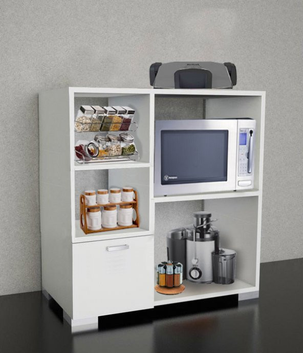 Alkur home Mikrodalga Mini Fırın Mutfak Dolabı Beyaz SB109