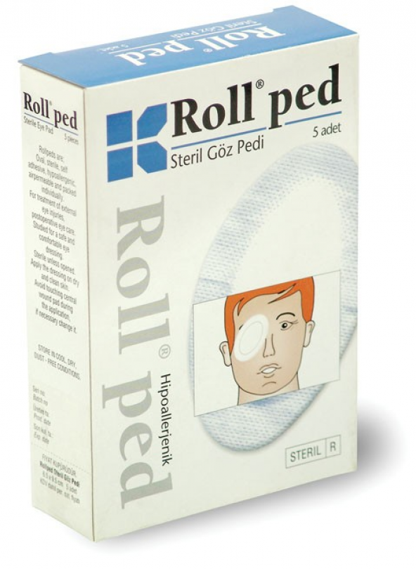 ROLL PED Steril Göz Pedi 6,5*9,5cm 5 adet