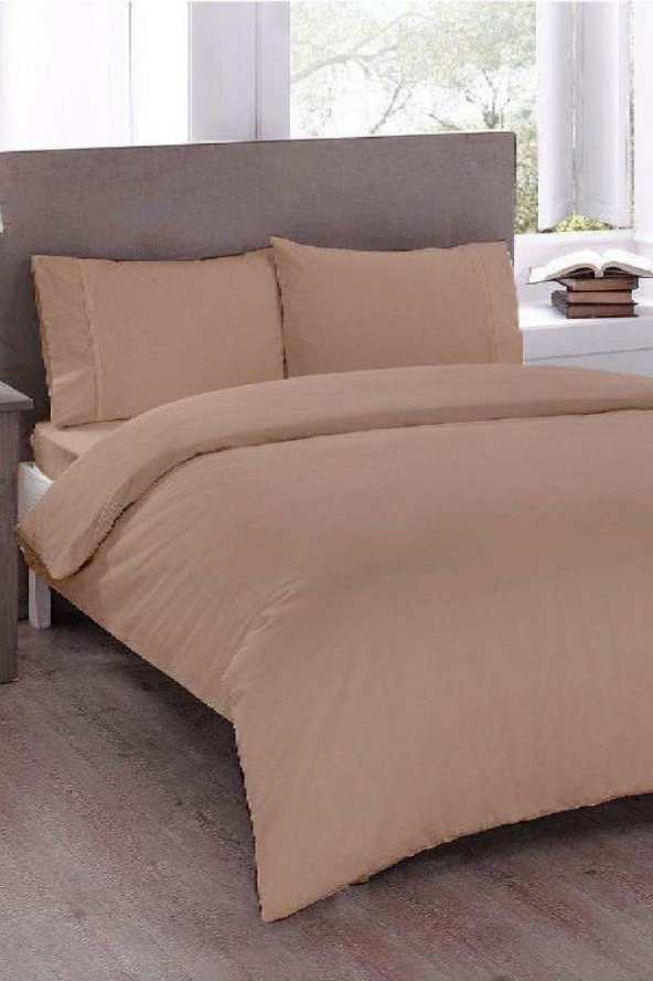 Çeyiz Diyarı Pure Çift Kişilik Nevresim Takımı Cappucino - 2