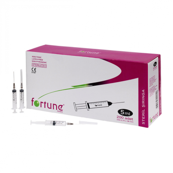 Fortuin Injection FORTUNE Enjektör 5ml 3 Parça Siyah 200 adet - PttAVM