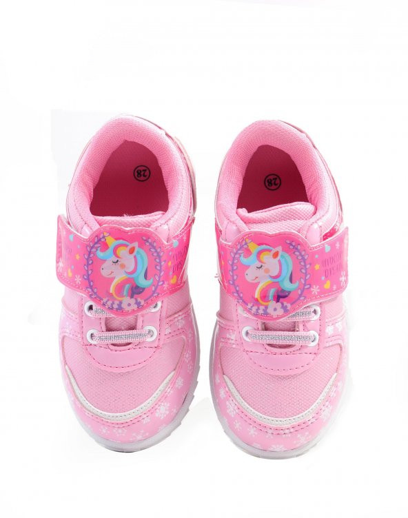 Kids World N999 Unicorn Kız Çocuk Cırtlı Spor Ayakkabı