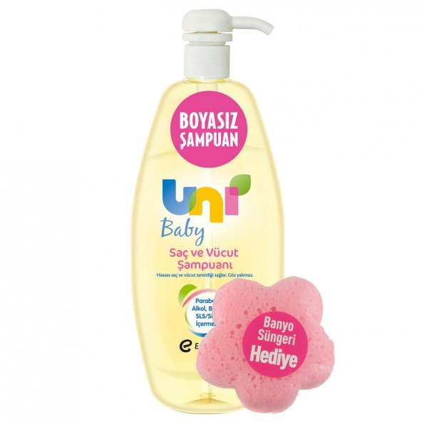 Uni Baby Saç Vucüt Şampuanı 750 ml Sünger Hediyeli