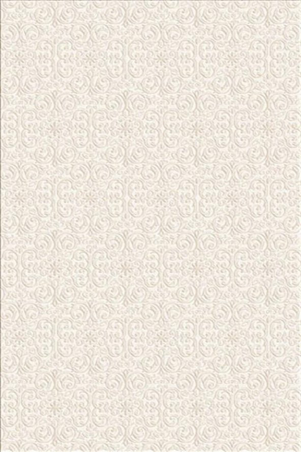 Beyaz Renk Klasik Desen Yatak Odası Halısı - HS91419C