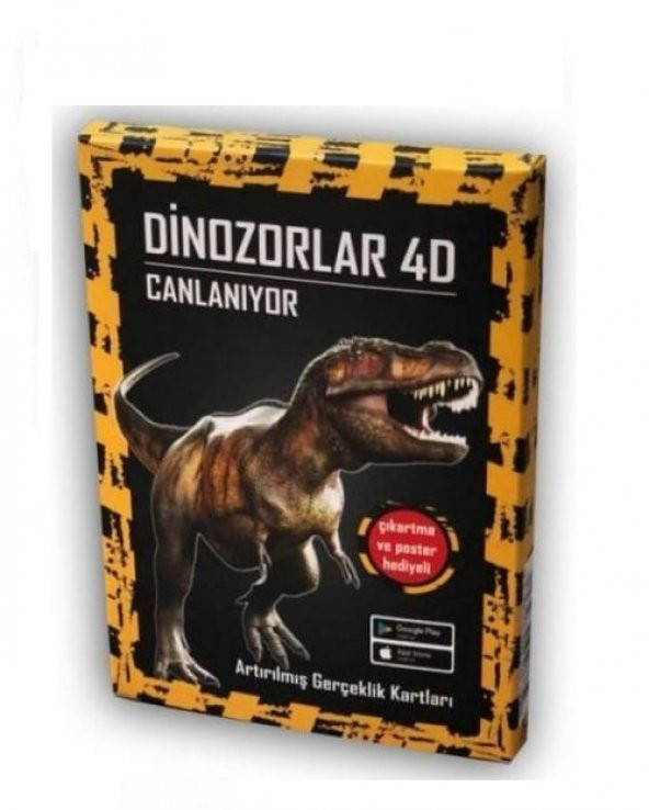Artge Kids Yayınları Dinozorlar 4D Artırılmış Gerçeklik Teknolojili Kartlar