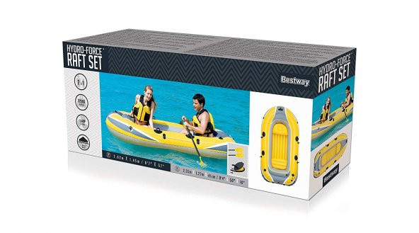 Bestway HYDRO-FORCE 2+1 Kişilik Şişme Bot, Kürek ve Pompa SET 228x121 cm - Bestway 61064 - 5