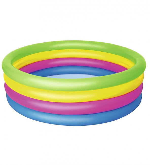 Bestway Büyük Boy 4 Boğum, Şişme - Bahçe,Teras Aile ve Çocuk Havuzu (157x46 cm)-51117 - 2