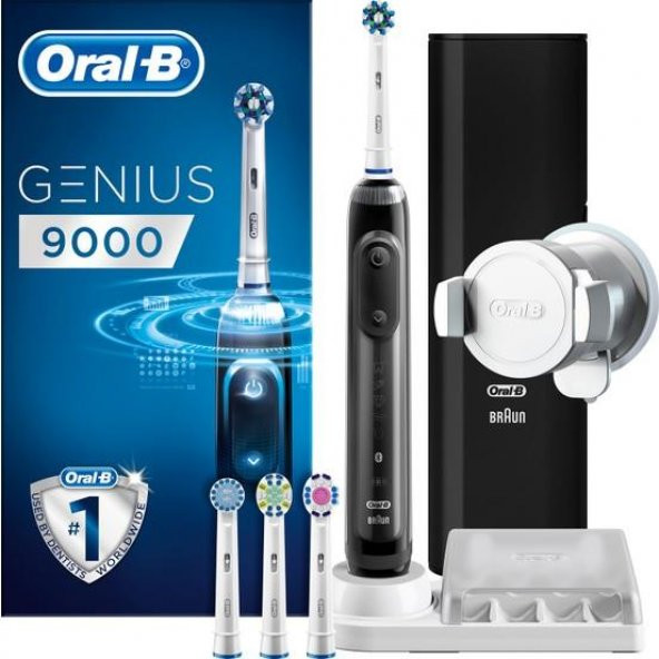 Oral-B Genius Siyah Pro 9000 Şarj Edilebilir Diş Fırçası