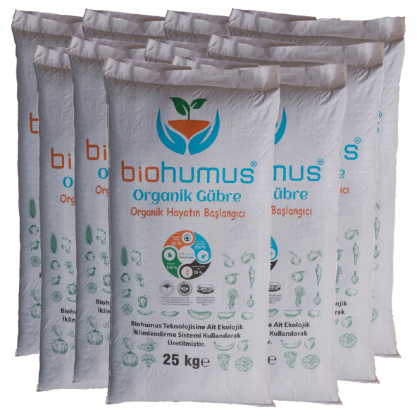 Biohumus Organik Gübre 25 Kg Binli (25 TON)