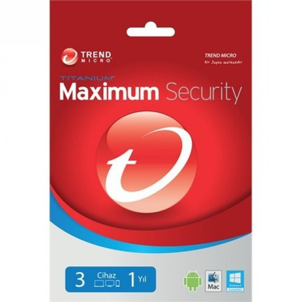 Trend Micro Maximum Security 3 Cihaz 1 Yıl ( EDS)