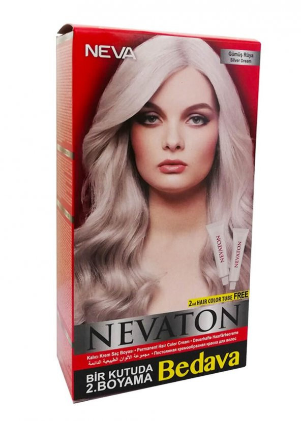 Nevaton Set Saç Boyası Bir Kutuda 2 Boyama Gümüş Rüya ürün görseli 1