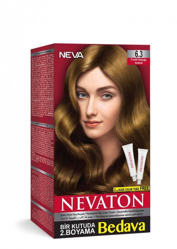 Nevaton Set Saç Boyası Bir Kutuda 2 Boyama  6.3 Fındık Kabuğu