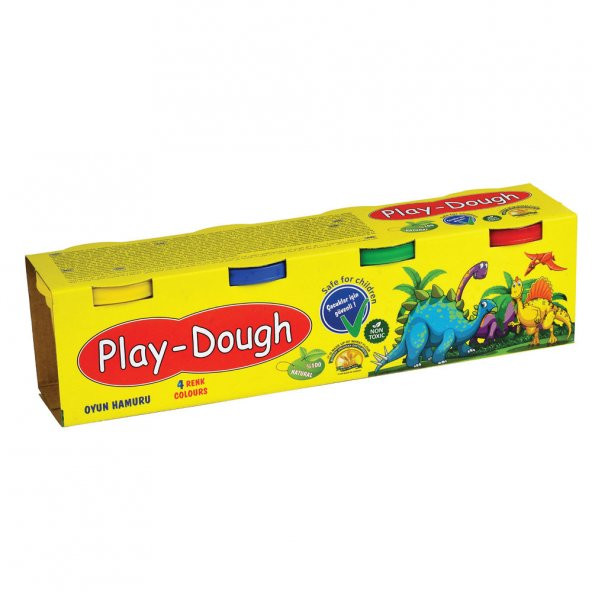 4 Renk Oyun Hamuru - Play Dough - Yerli Üretim