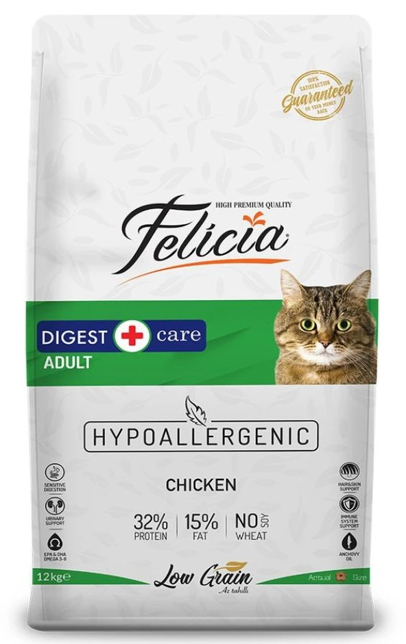 Felicia Az Tahıllı 12 Kg Tavuklu HypoAllergenic Kedi Maması