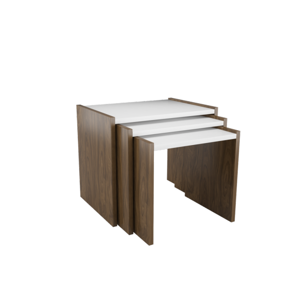 Alkur home line 3 Lü Zigon Sehpa Takımı Ceviz SB302 - 2
