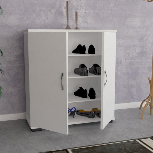 Alkur home line Ayakkabılık 4 Bölmeli Beyaz SB112 - 2