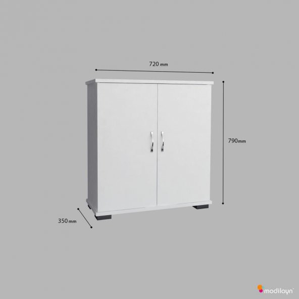 Alkur home line Ayakkabılık 4 Bölmeli Beyaz SB112 - 4